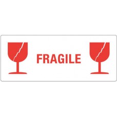 Waarschuwingsetiket Fragile 2x Glas